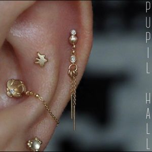 Pupil hall Solid Gold Press Fit End